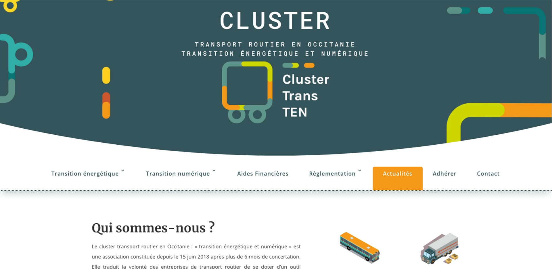 Site internet cluster transport
